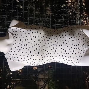 Polka Dot Halter Neck Bodysuit size Small by Stradivarius Top Made in Tu…